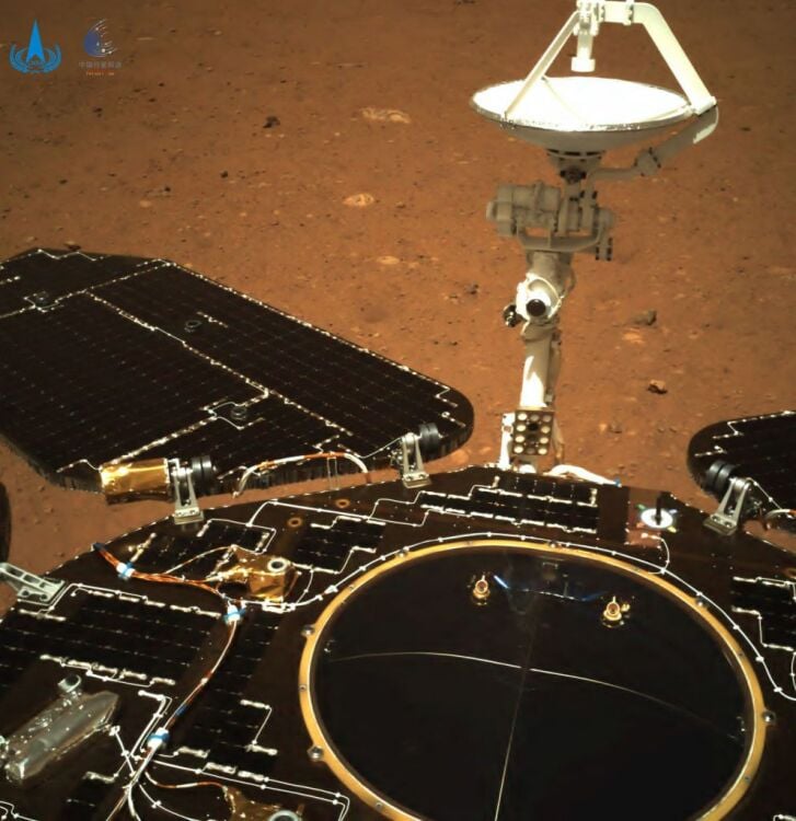 China's Zhurong rover on the surface of Mars