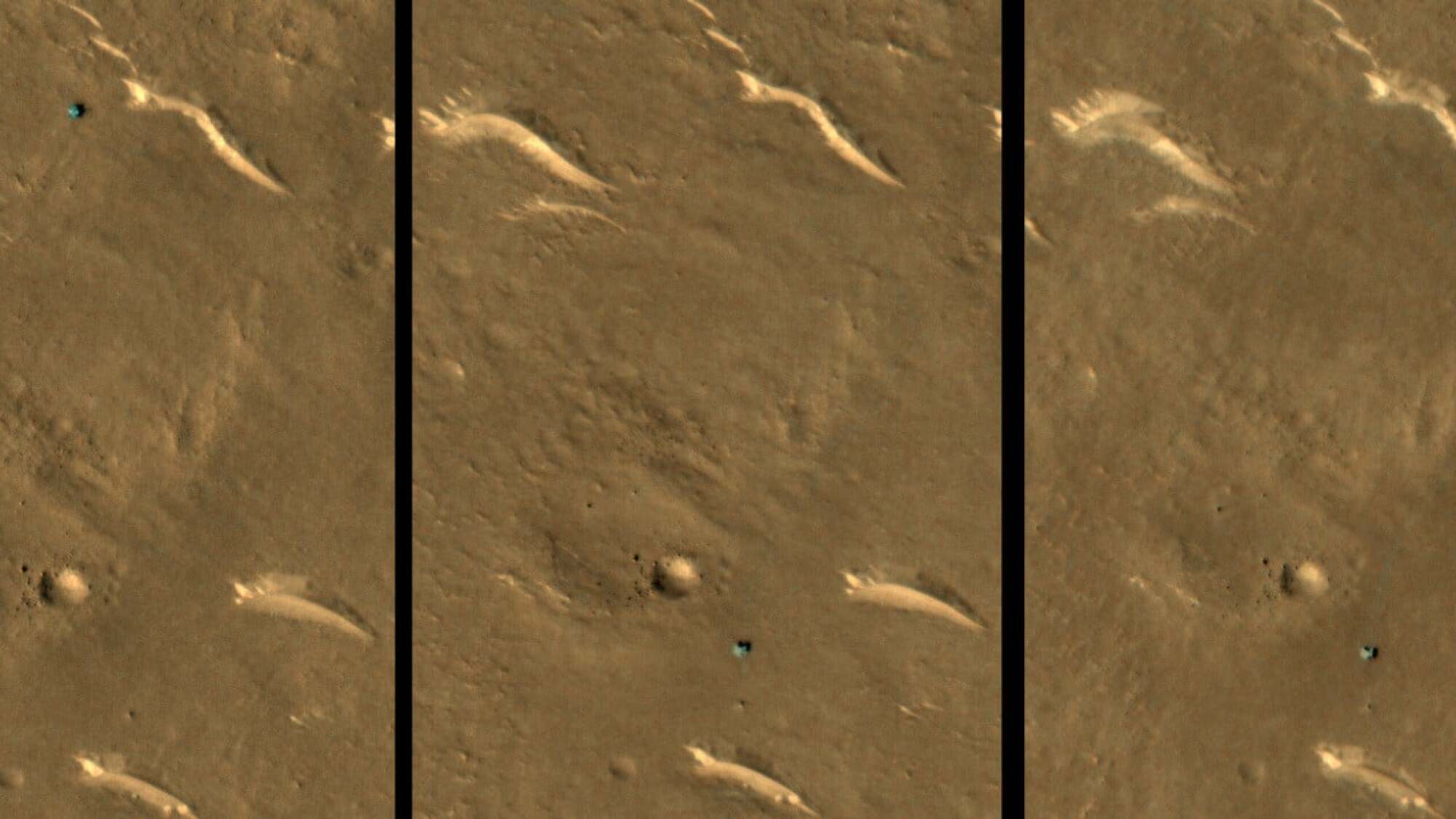 Mars Reconnaissance Orbiter captures image of the Zhurong rover on Mars