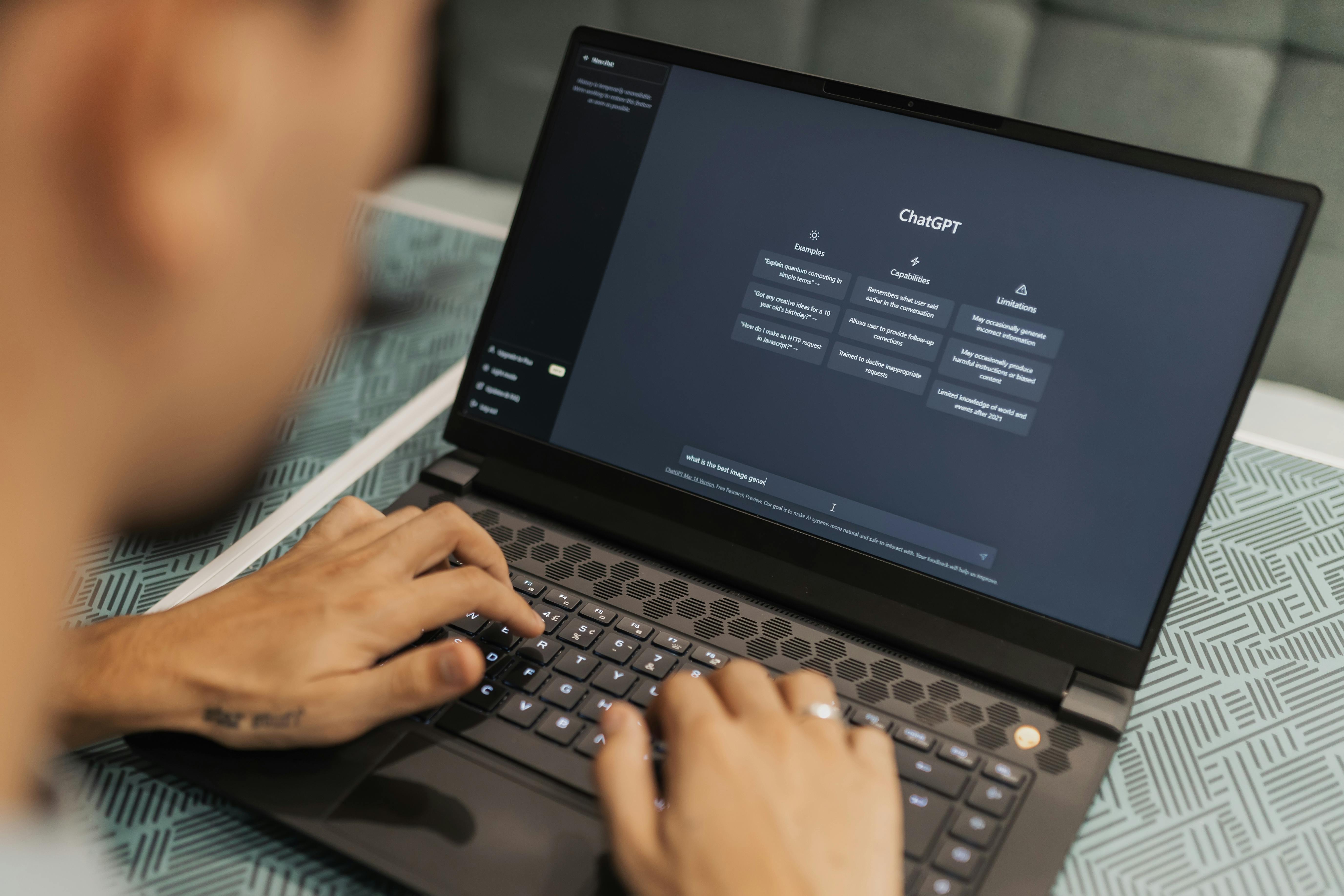 ChatGPT on laptop