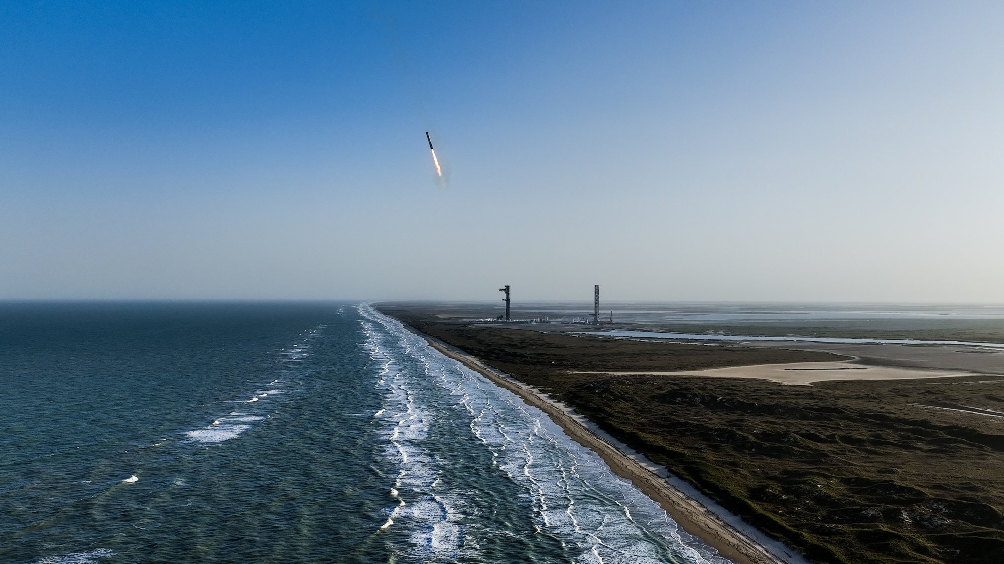 Starship flight test 8 launching from Boca Chica, Texas on March 6, 2025