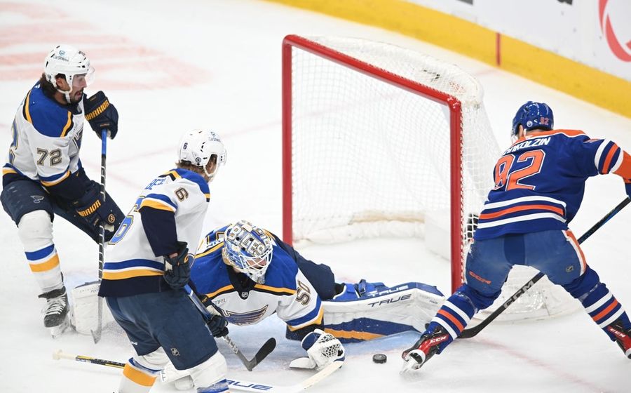 NHL: St. Louis Blues at Edmonton Oilers