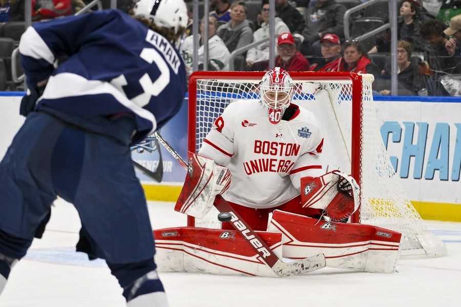 NCAA Hockey: Frozen Four-Semifinals-Game Two-Boston University vs Penn State