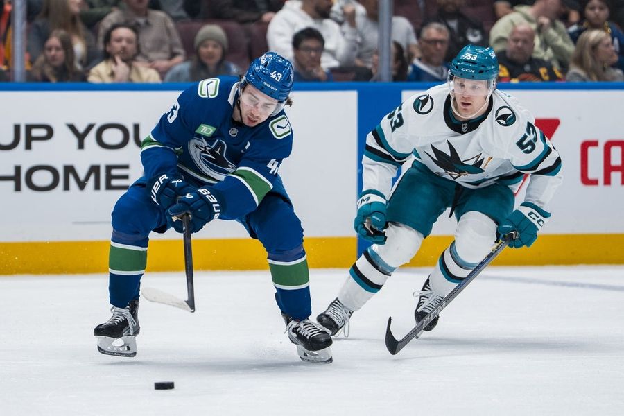 NHL: San Jose Sharks at Vancouver Canucks