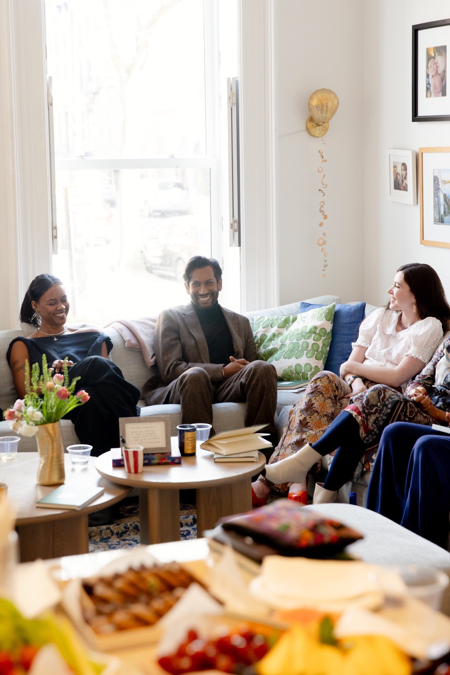 Peyton Dix, Hrishikesh Hirway, and Nell Diamond