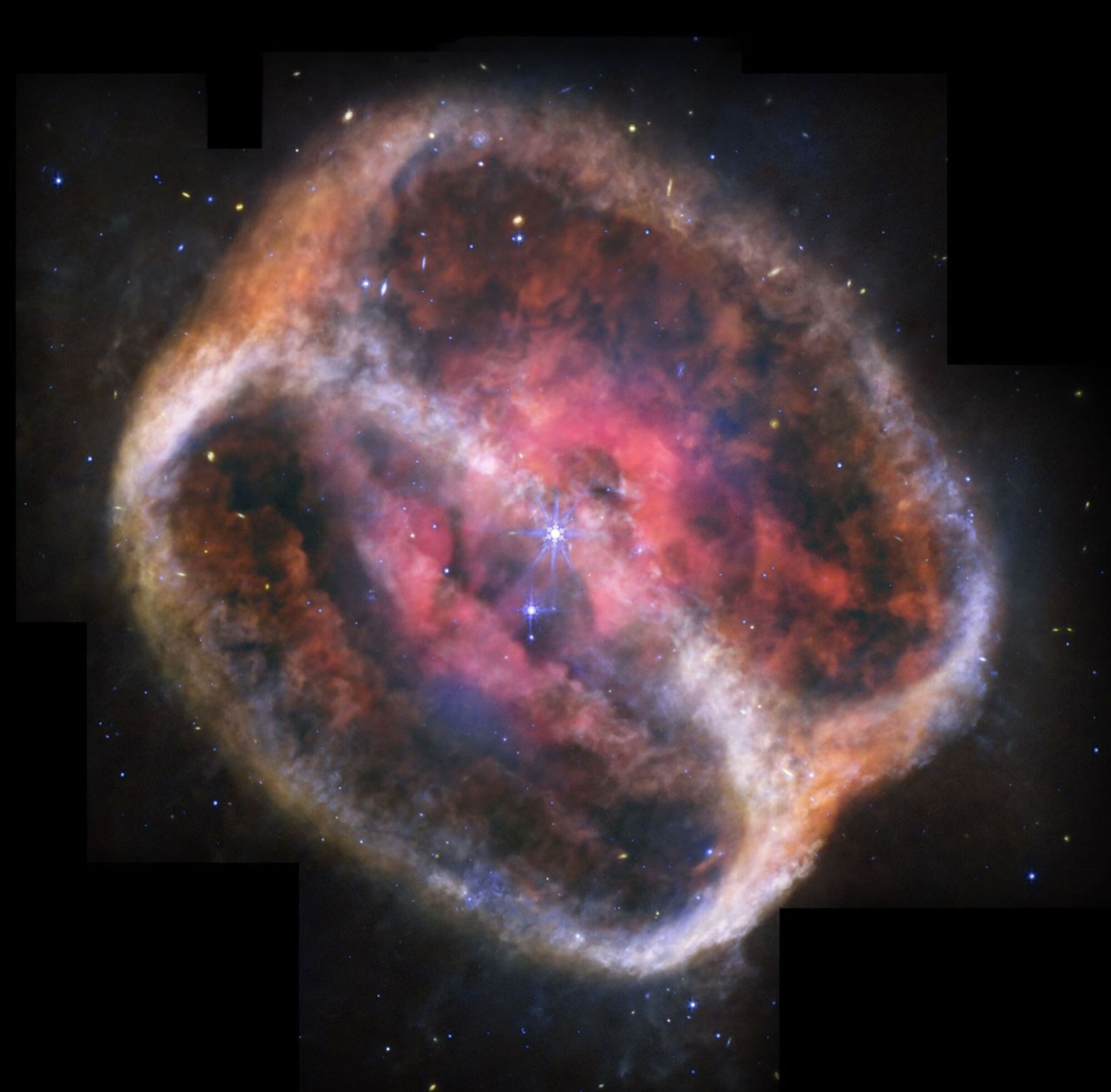 The James Webb Space Telescope's detailed view of the planetary Nebula NGC 1514.