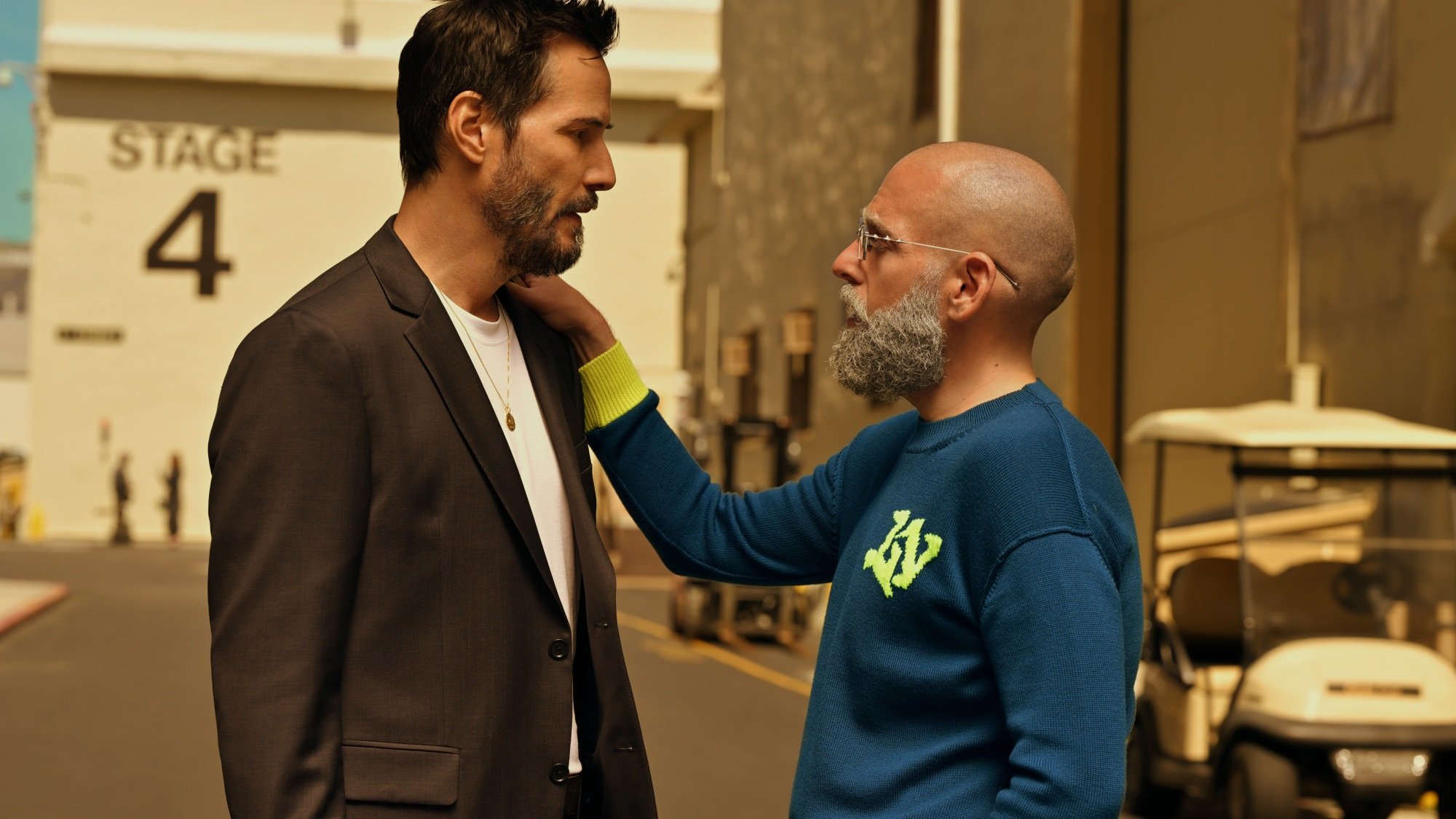 Keanu Reeves and Jonah Hill in "Outcome."